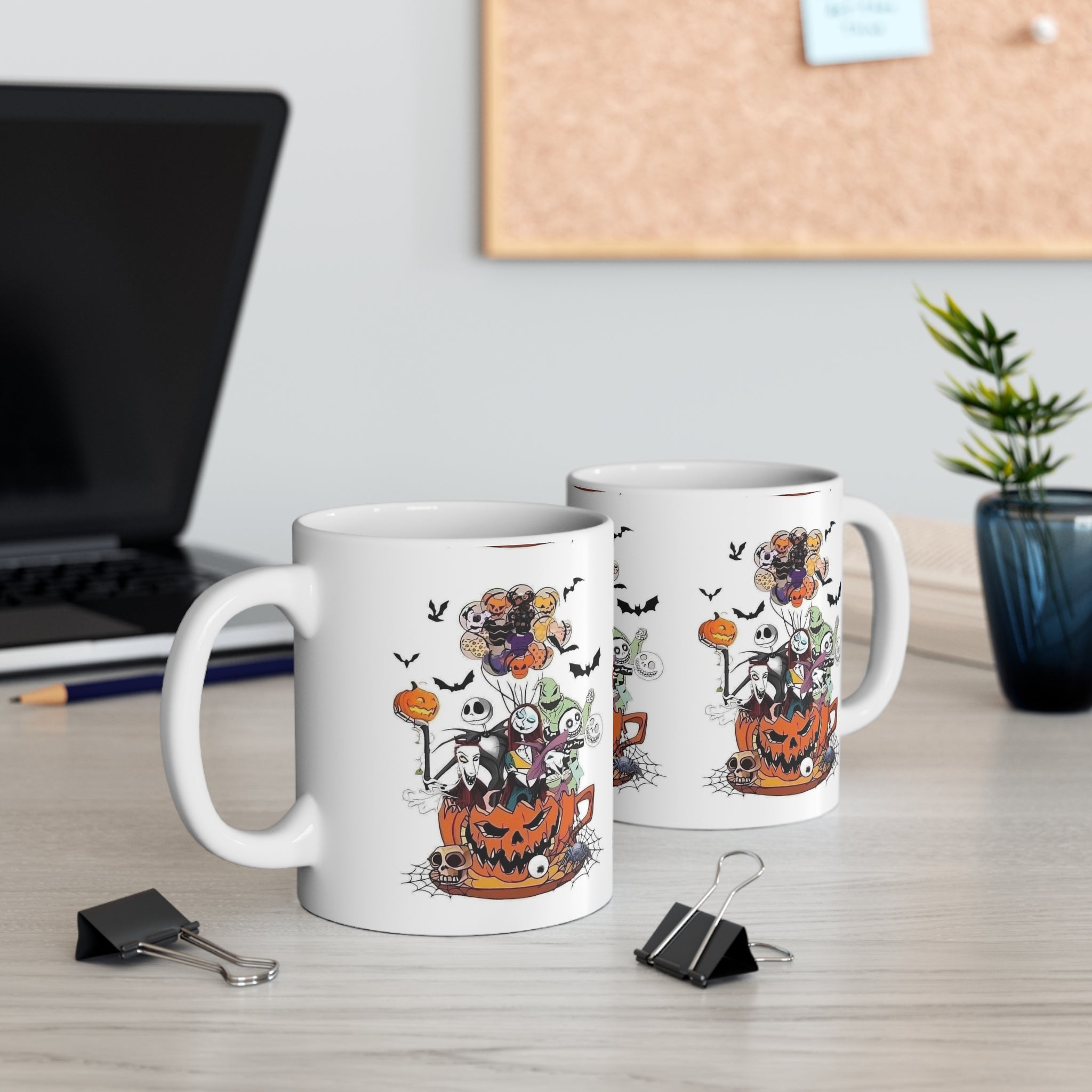 Nightmare Before Christmas- ๐ White Ceramic Mug - Creations by Chris and Carlos